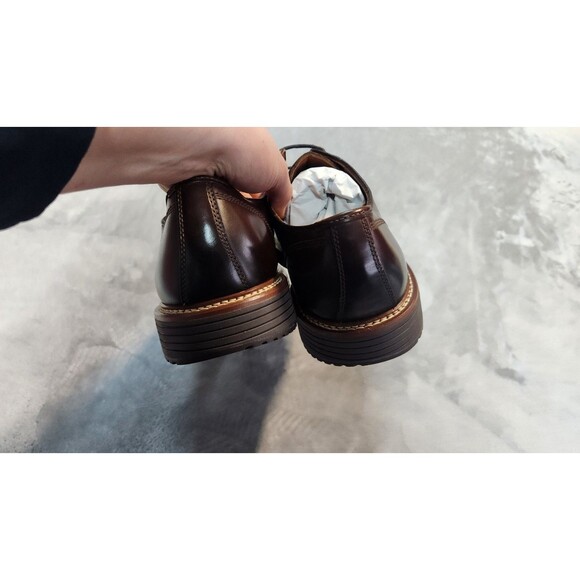 Johnston & Murphy Men's 12 Burgundy Upton Plain Toe Oxford Shoes New Without Box - Picture 5 of 7